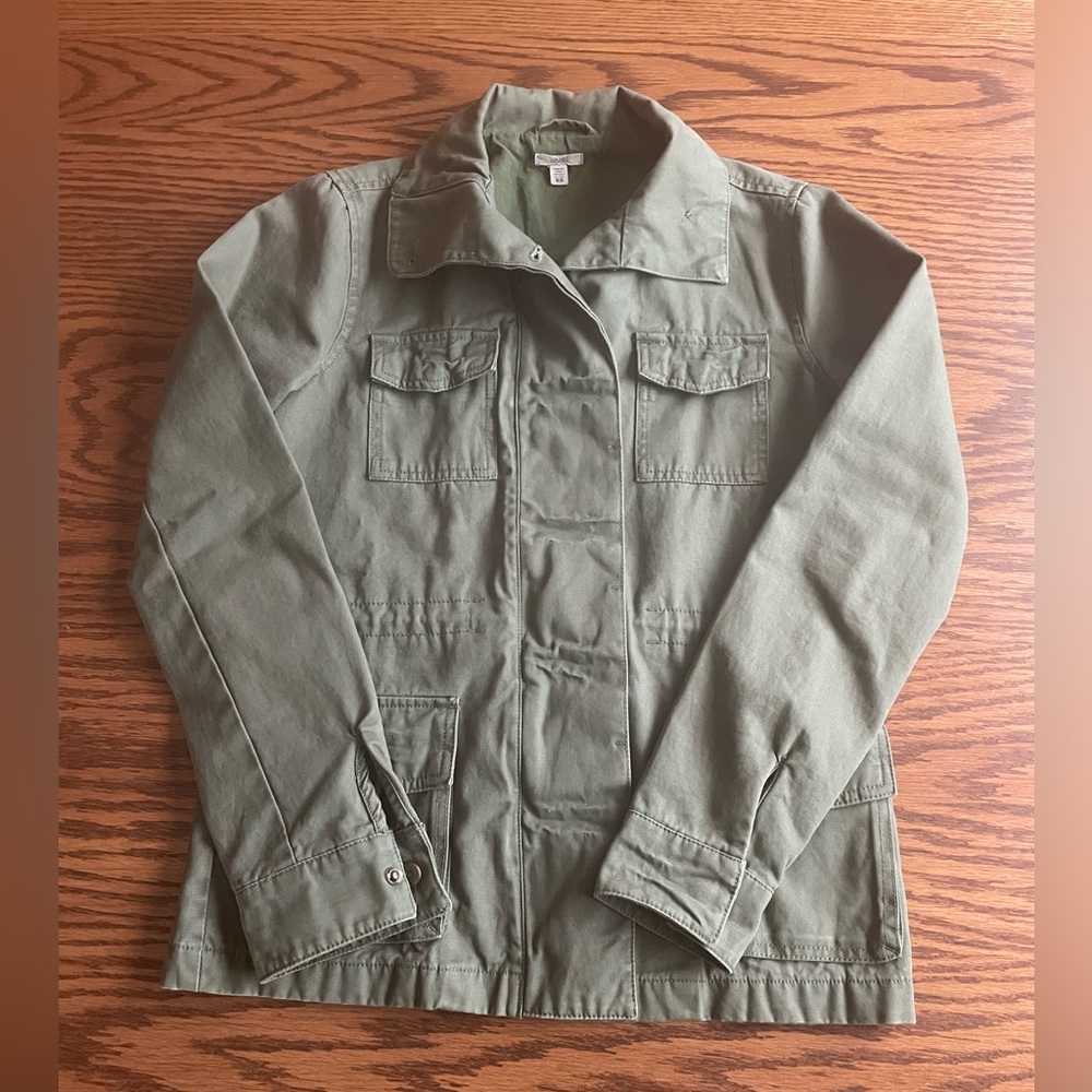 Ecote’ Urban Outfitters Olive Green Cotton Flannel Lined Utility Jacket Size XS
